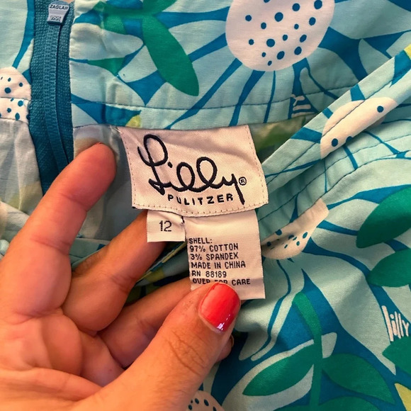 ! LILLY PULITZER White Tag Blue And Green Daisy Golf and Tennis Skort. SZ … - Picture 4 of 5